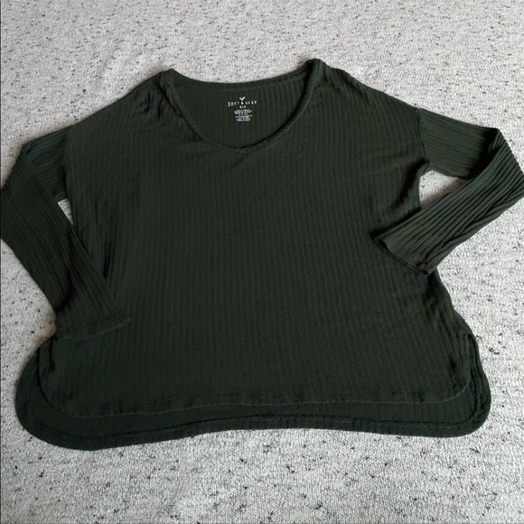 Green thin soft sweater - Picture 1 of 5